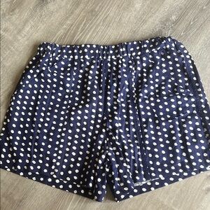 Blue and White Cargo Shorts with Relaxed Fit